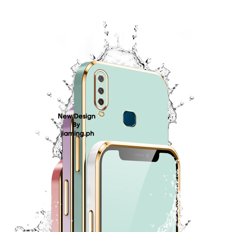 Ốp Điện Thoại Mềm Màu Kẹo Thiết Kế Mạ Viền 2022 Cho Vivo Y17 Y15 Y12 Y11 2019