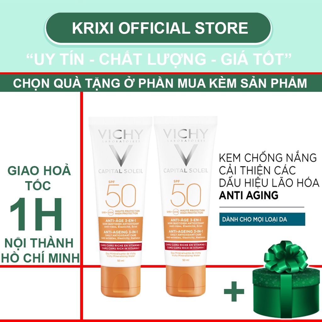 Kem chống nắng Vichy Capital Soleil Mattifying 3in1 SPF50+
