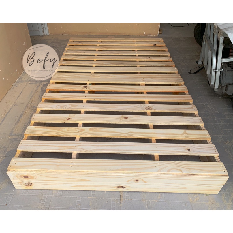 Giường Pallet Gỗ Thông Cao 20cm / Giường Gỗ Thông Dạng Hộp - BEFY