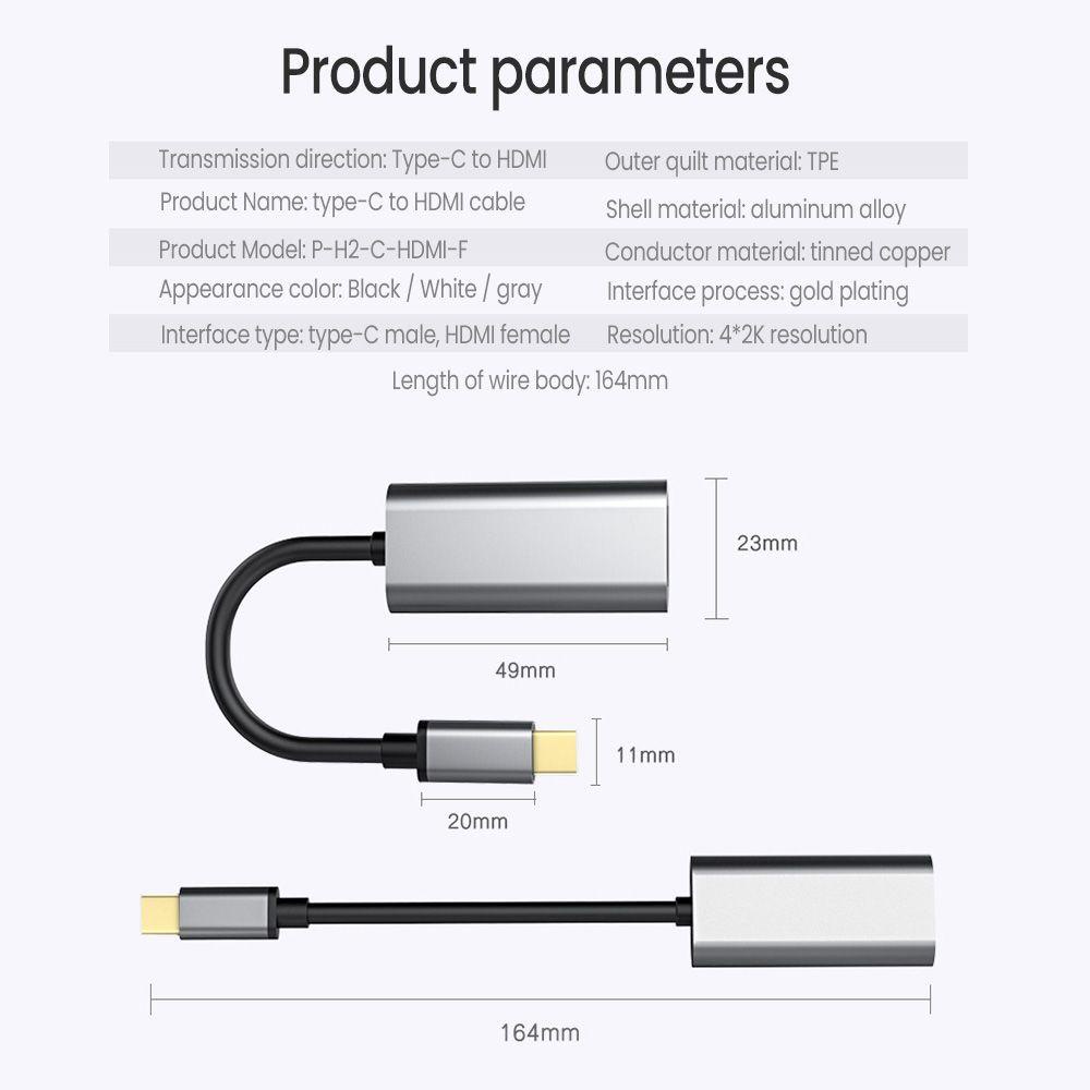 Đầu Chuyển Đổi 4K 60Hz Bằng Hợp Kim Nhôm Tốc Độ Cao Chuyên Dụng Cho Samsung Huawei Xiaomi