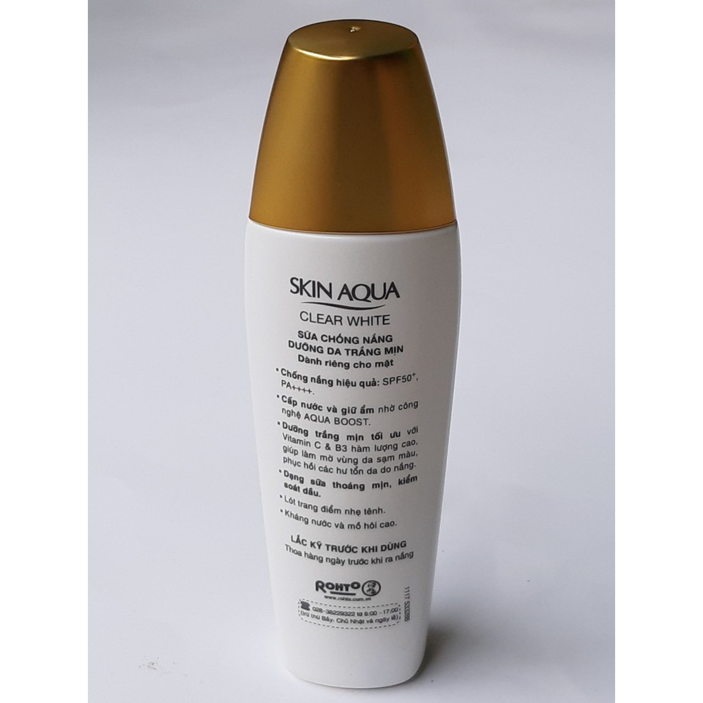 Lót Trang Điểm nhẹ tênh Chống nắng Kiểm soát dầu Sunplay Skin Aqua Clear White SPF 50+ PA++++ 25g
