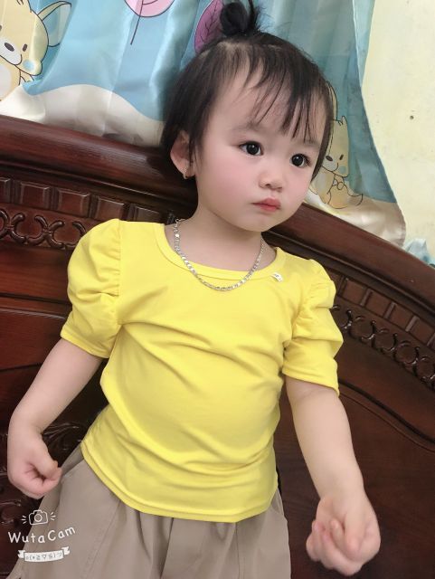 [ XẢ KHO] Áo bé gái cotton tay bồng