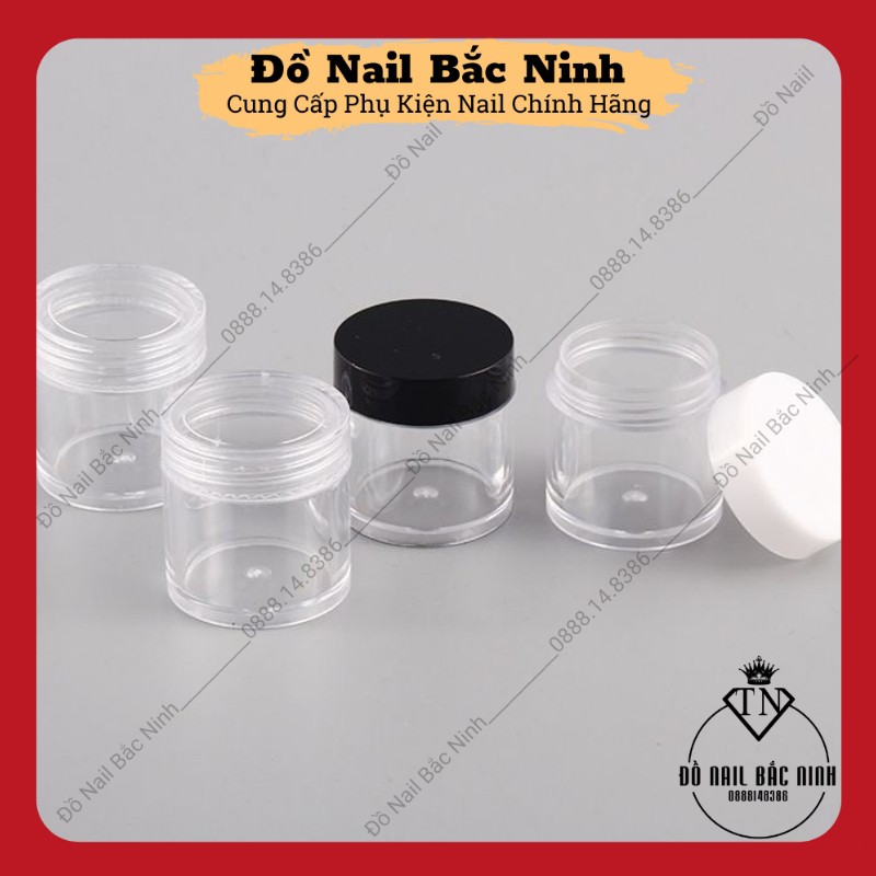 Hũ Đựng Bột Nail, Hũ 10g Màu Trong Suốt