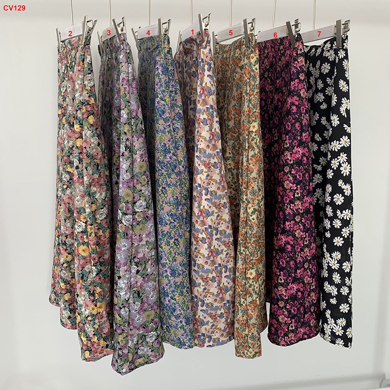 cv129- Chân váy hoa chữ A sale lẻ size | BigBuy360 - bigbuy360.vn