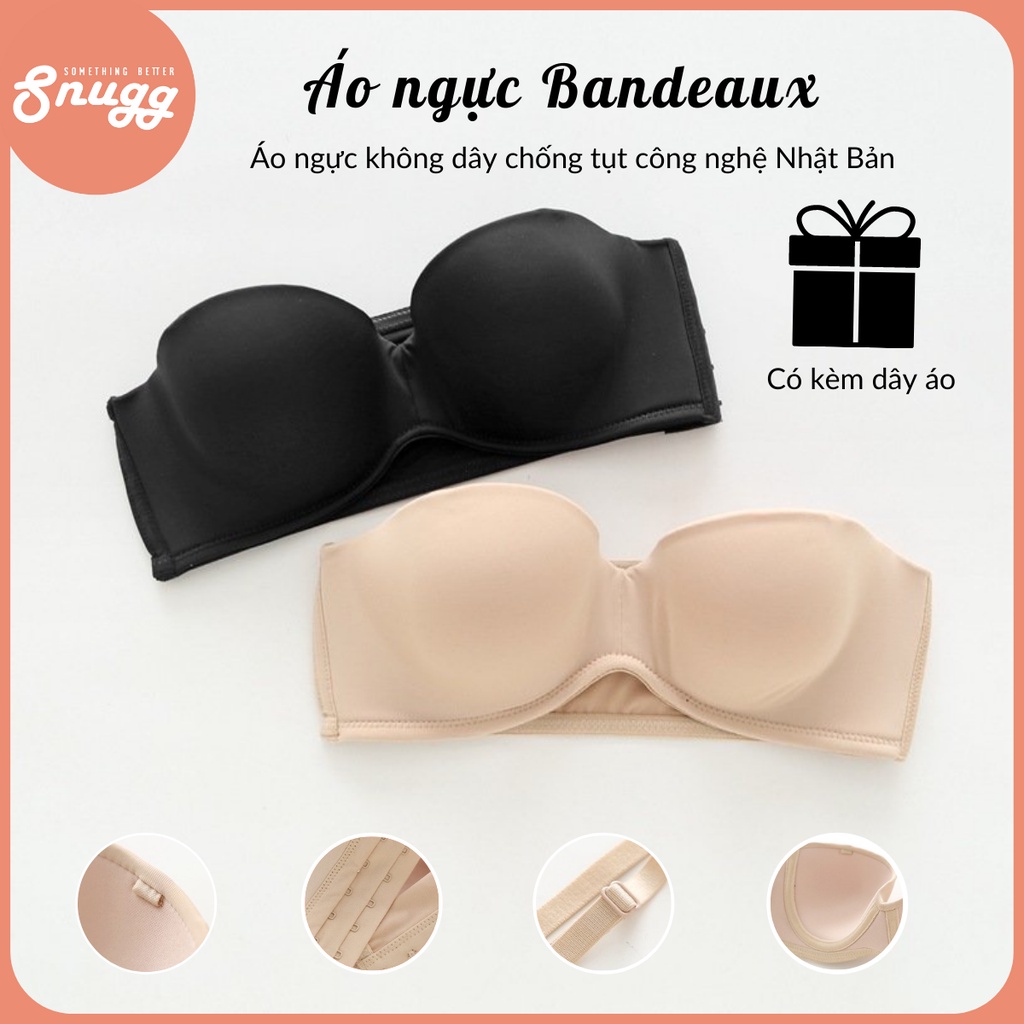 Size 75C_85A_Áo ngực Bandeaux, áo ngực không dây chống tụt công nghệ Nhật Bản - kèm dây áo SNU2117