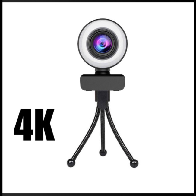 Webcam Usb Full Hd 4k / 2k Có Thể Xoay Được Kèm Micro Tích Hợp Cho Pc / Laptop