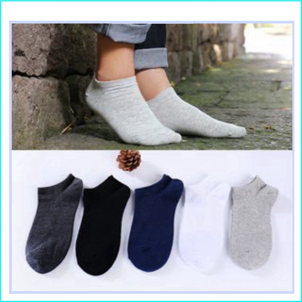 Tất ngắn nam, nữ  Vớ thấp cổ 3 màu trơn chống hôi chân kháng khuẩn