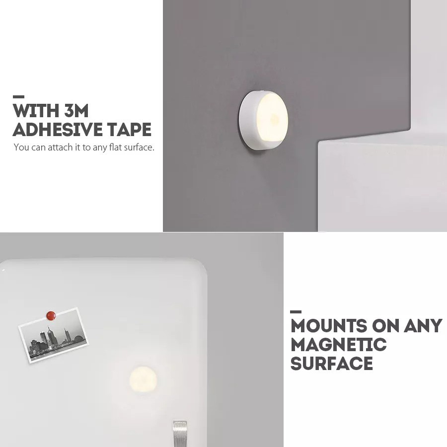 ◘Đèn Led Xiaomi Yeelight Ylyd01yl Cảm Biến Chuyển Động Có Cổng Sạc Usb Từ Tính Hồng Ngoại