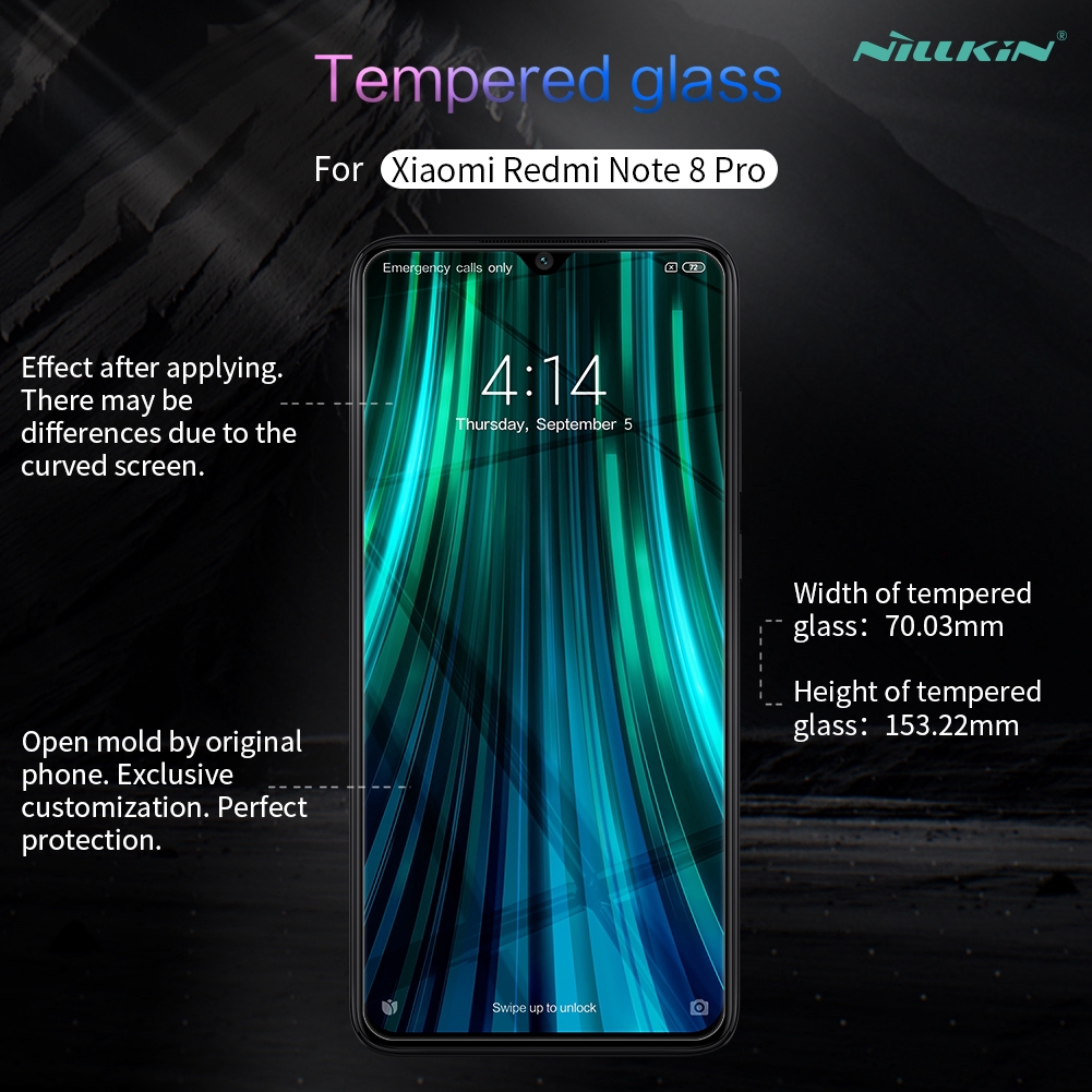 Kính Cường Lực NILLKIN Amazing H Cho Điện Thoại Xiaomi Redmi Note 8 Pro 0.33mm