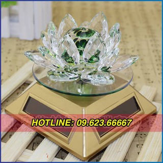 [FreeShip 50k Toàn Quốc]  Đế nến hoa sen thủy tinh pha lê