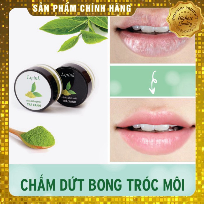 Combo son dưỡng môi LIPINK Trà Xanh - Son dưỡng môi MỀM MỊN - CĂNG HỒNG tự nhiên dưỡng môi căng mịn