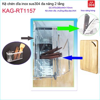 KỆ ĐỰNG CHÉN DĨA INOX KAG-RT1157