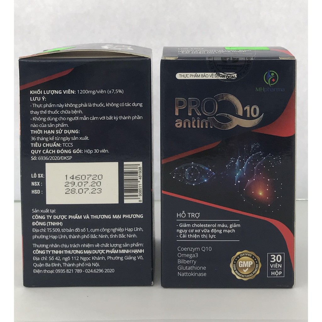 PRO ANTIM Q10- Hỗ trợ gaimr cholesterol máu, cải thiện thị lực | BigBuy360 - bigbuy360.vn