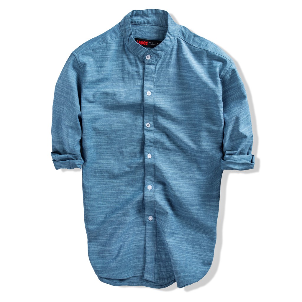 Áo sơ mi nam dài tay cổ trụ Modelfashion - 8057 -VẢI LINEN THÔ - 0263 thời trang đẹp
