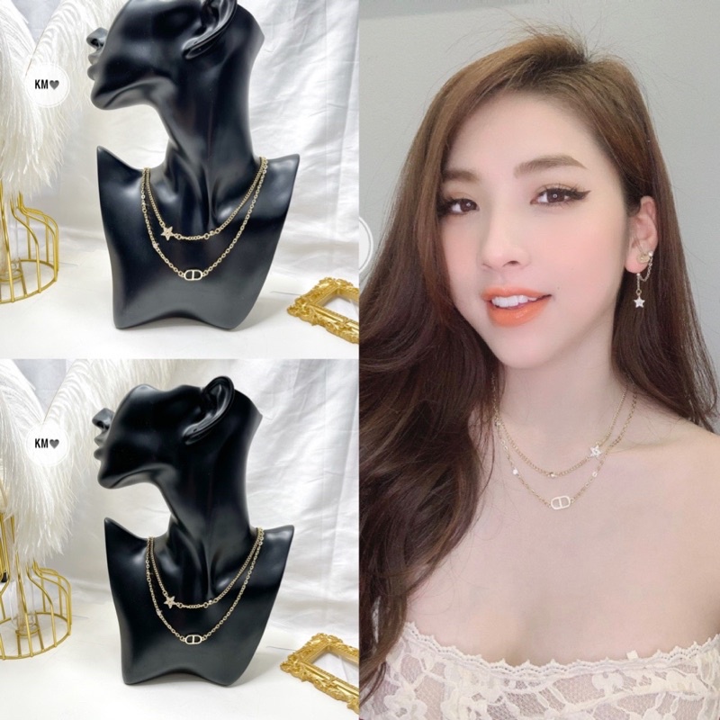 Choker sao CD dây mảnh sang chảnh bản vip không bai màu