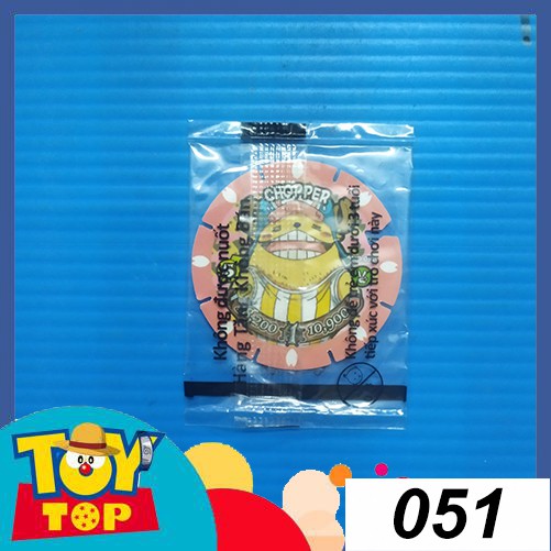 [Một thẻ] Thẻ Toonies One Piece Chibi Chopper đầu to Liên minh thủy chiến nhựa lắp ghép tròn xếp hình còn seal