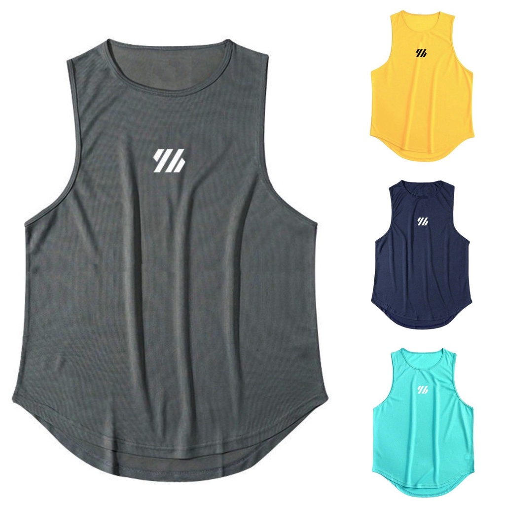 Áo gym áo sát nách nam áo tập tank top nam áo thun ba lỗ nam chuẩn gym nam in hình áo tanktop nam nữ vải lụa cao cấp thoáng mát Áo Ba Lỗ Thể Thao Thoáng Khí Nhanh Khô Cho Nam