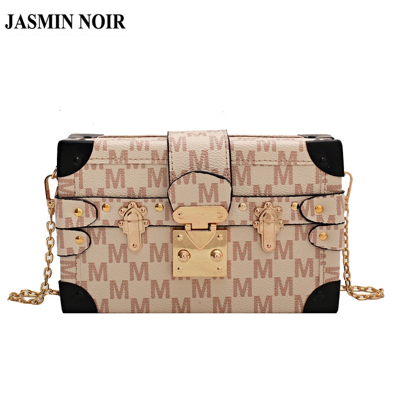 Túi đeo chéo JASMIN NOIR dây xích phong cách retro thời trang trẻ trung cho nữ