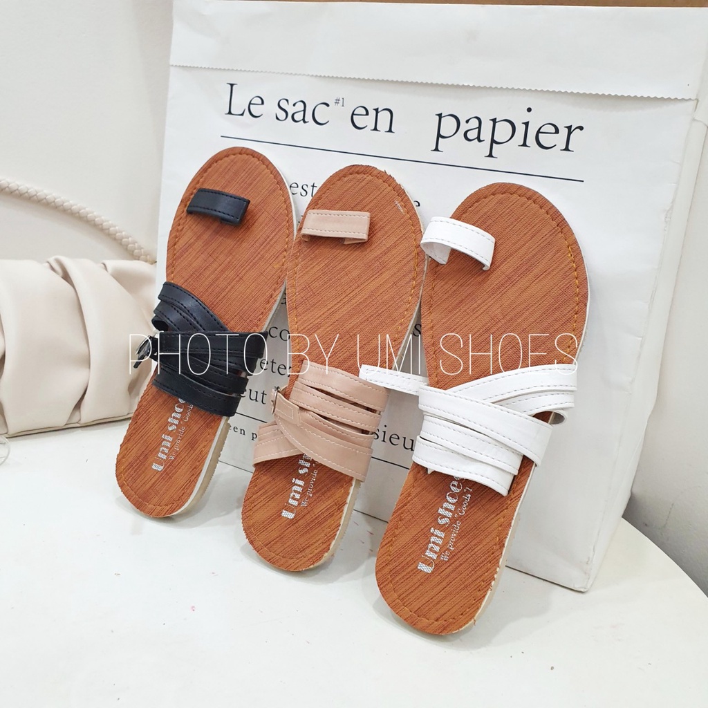 Giày Sandal nữ đế bệt chiến binh xỏ ngón tông kẹp dây mảnh gọn quai chéo hot mùa hè đi biển đi chơi đi học mũi tròn mới