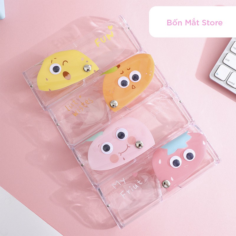 Hộp Mắt Kính Trong Suốt Cute Chất Liệu PVC-Màu Ngẫu Nhiên