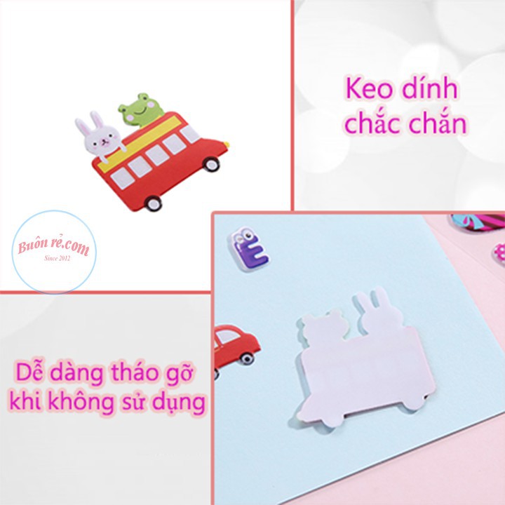 Combo 2 Vỉ 15 Sticker nổi 3D hình dễ thương dính chắc chắn 01097 Buôn Rẻ