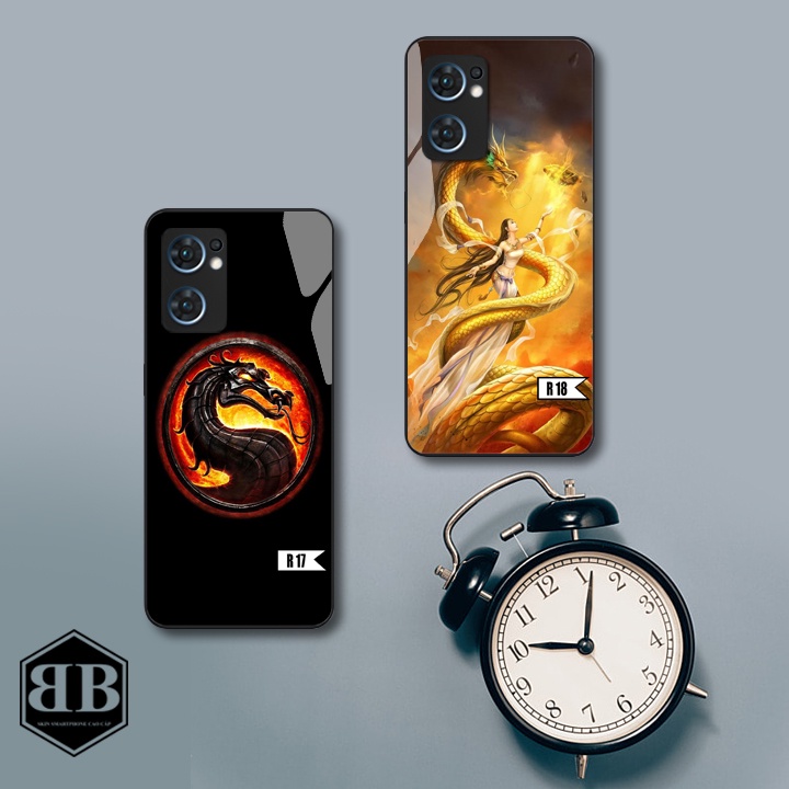 Ốp lưng kính cường lực Oppo Reno 7  hình rồng