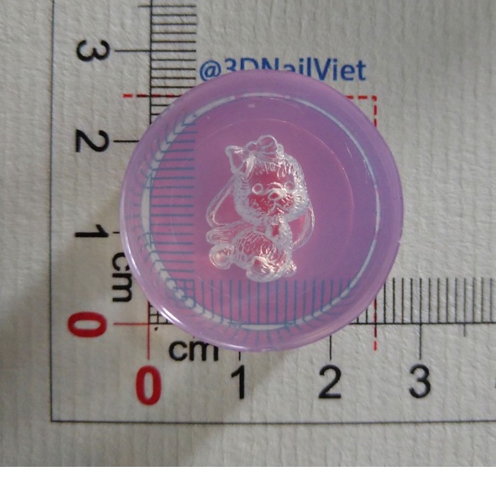 Khuôn charm nail vui tết- Mẫu chó cột nơ