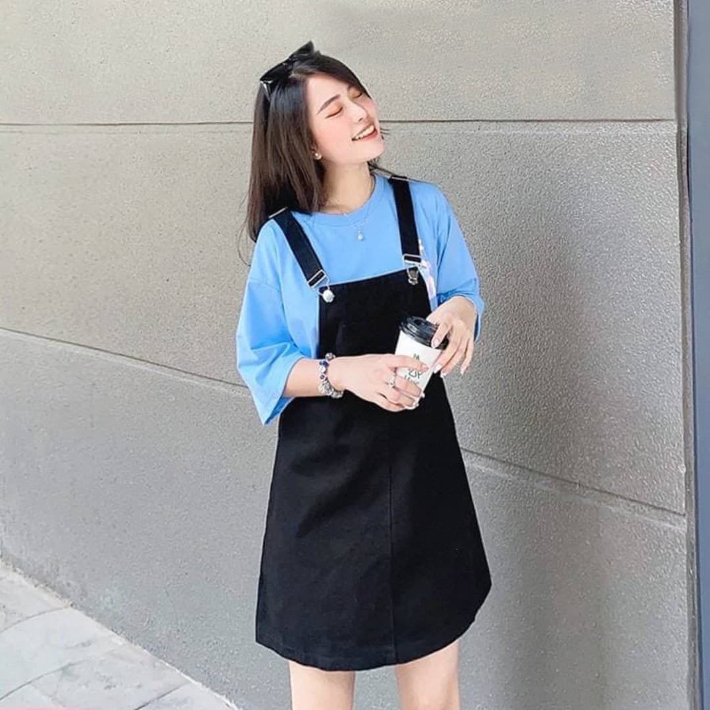 Yếm váy kaki jean denim Ulzzang rộng SM60