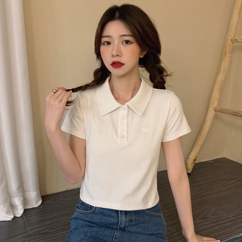 ÁO CROPTOP THÊU TRÁI TIM MÙA ĐÔNG KHÔNG LẠNH TR1