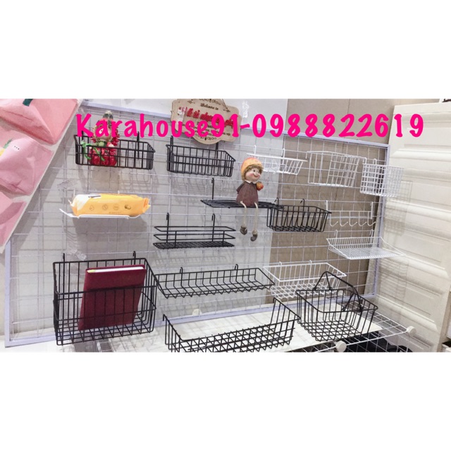 ♥20 Mẫu Giỏ Sắt Cài Khung Lưới Trang Trí Đa Năng.