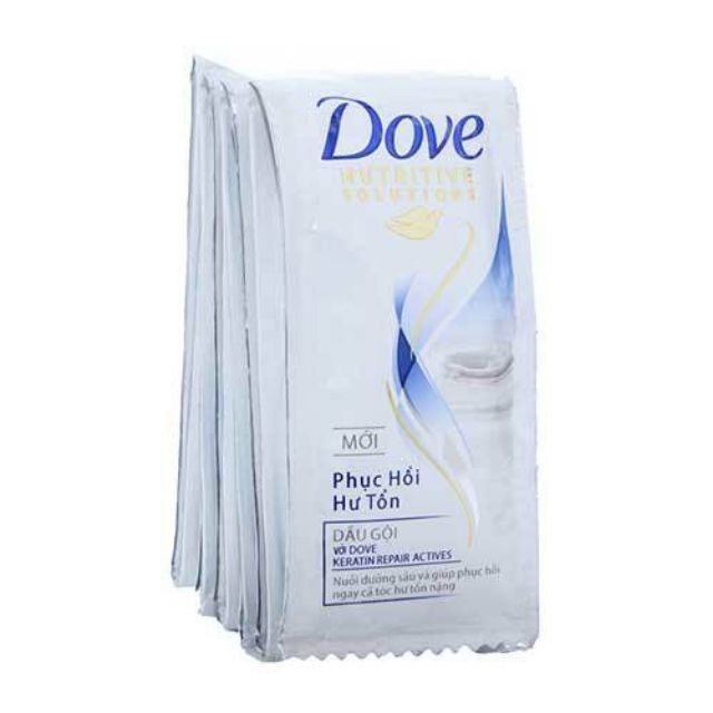 Dầu gội Dove phục hồi hư tổn gói 6g dây 12 gói