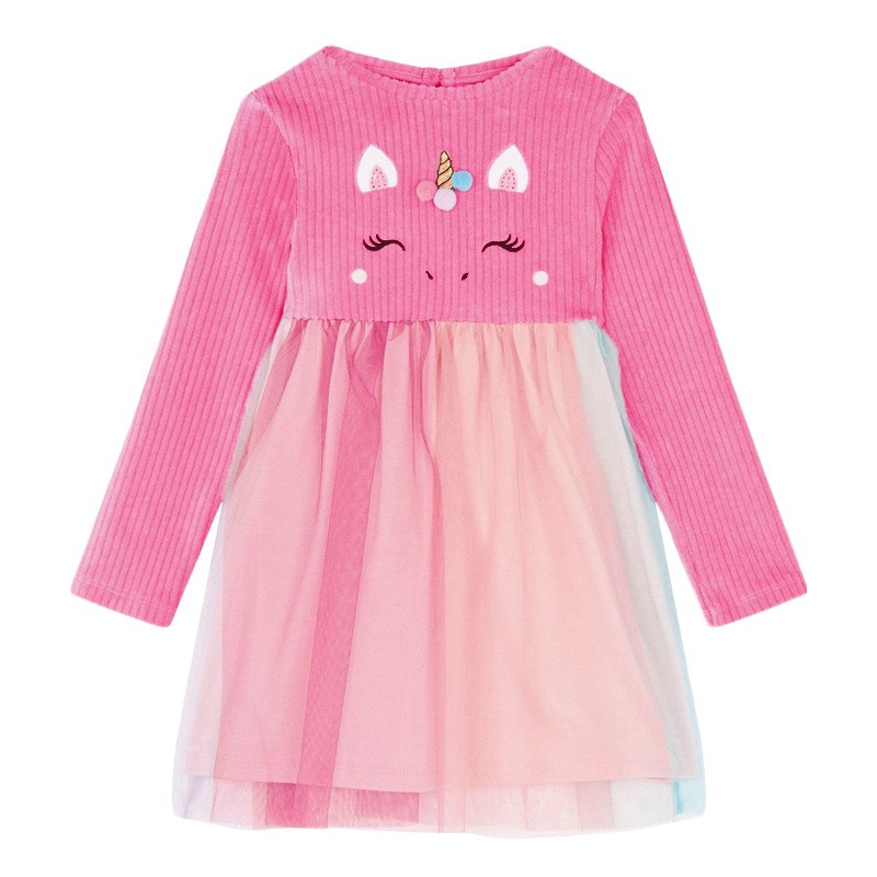 Váy hồng Pony ren LMS1276 cho bé gái 2-8 tuổi - Little Maven Official Store