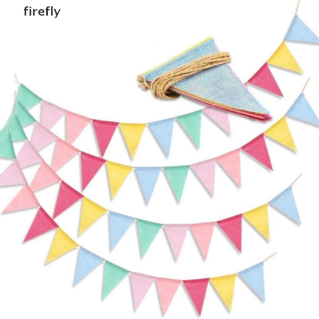 Dây Cờ Vải Canvas Nhiều Màu Sắc Dùng Trang Trí Tiệc Sinh Nhật
