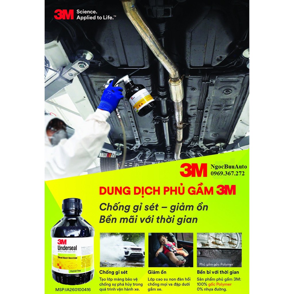 Dung dịch phủ gầm chống ồn chống rỉ sét 3M Underseal