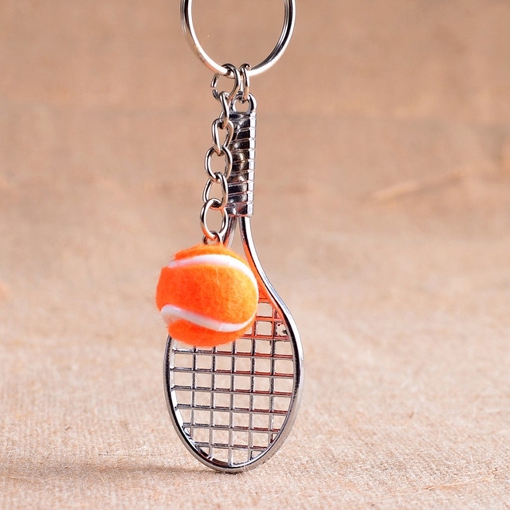 Móc Khóa Hình Vợt Tennis Mini Dễ Thương 6 Màu