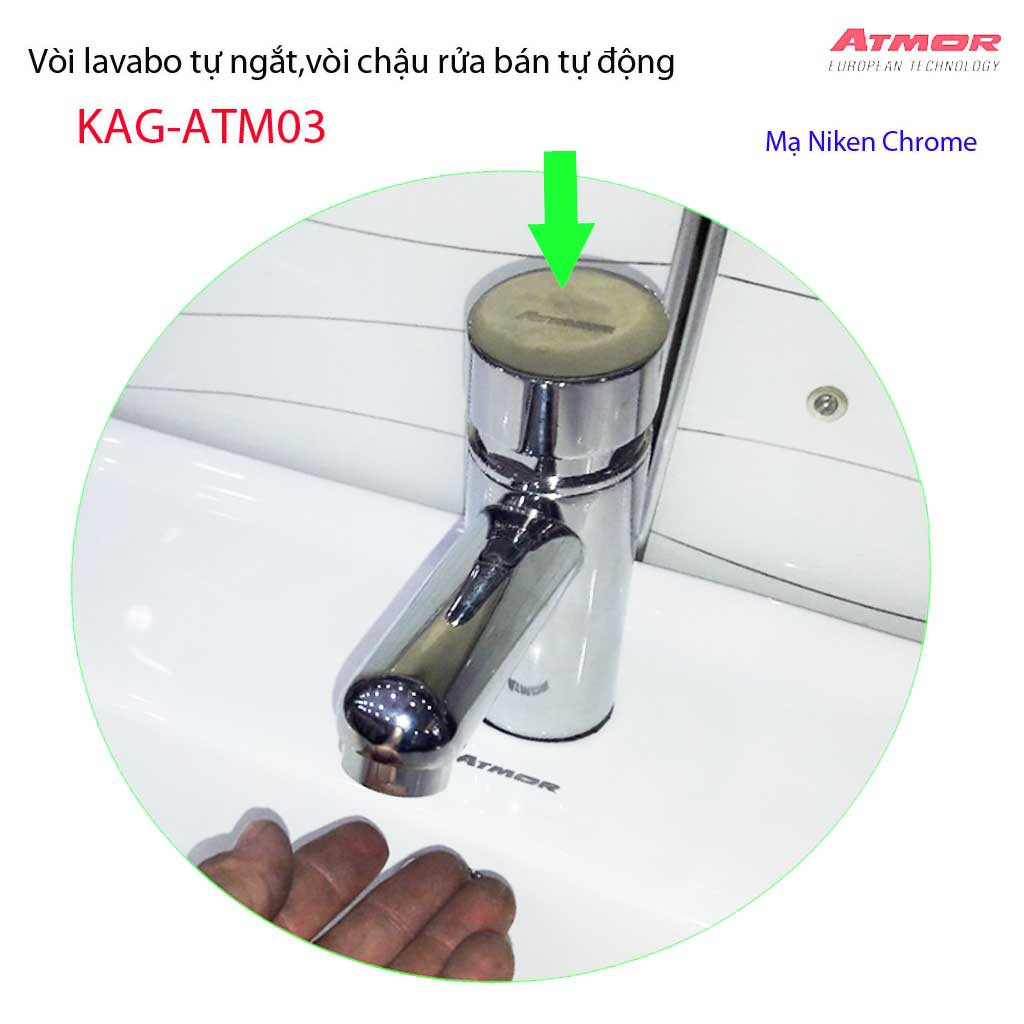 Vòi lavabo tự ngắt nước, vòi lavabo nhấn Atmor KAG-ATM03