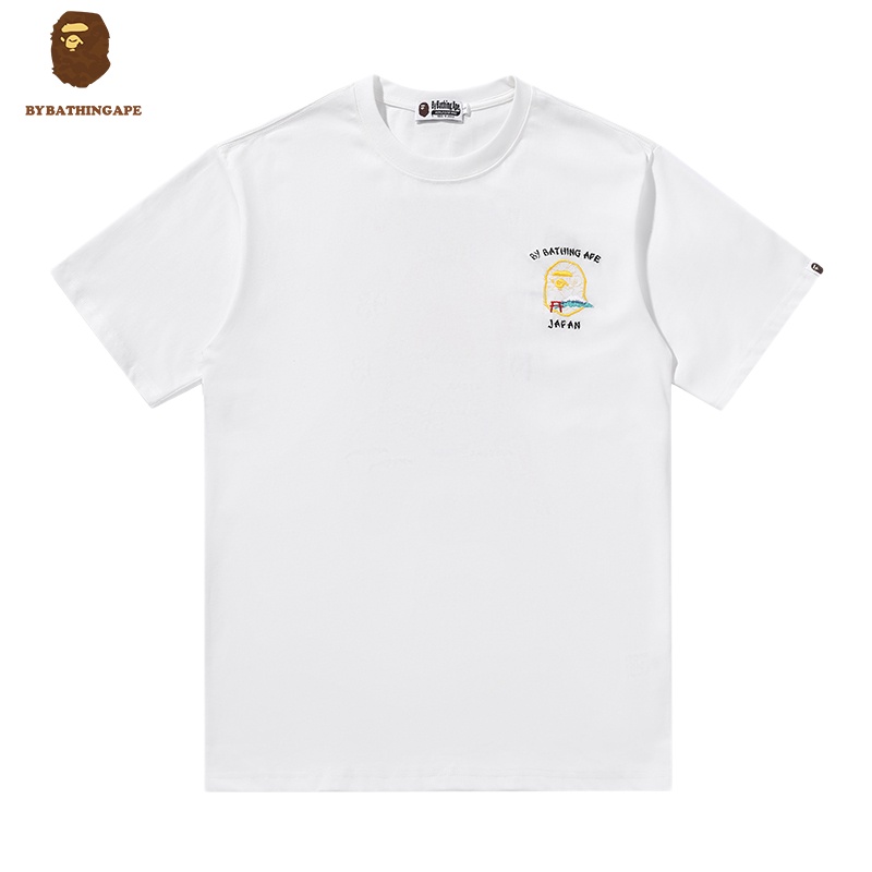 BAPE Aape Áo Thun Tay Ngắn Cổ Tròn Thời Trang Mùa Hè Cho Nam