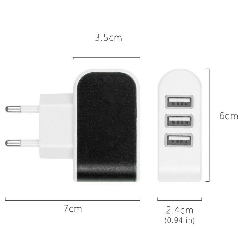 Củ sạc nhanh 3.1A với 3 cổng USB cho iPhone / Samsung