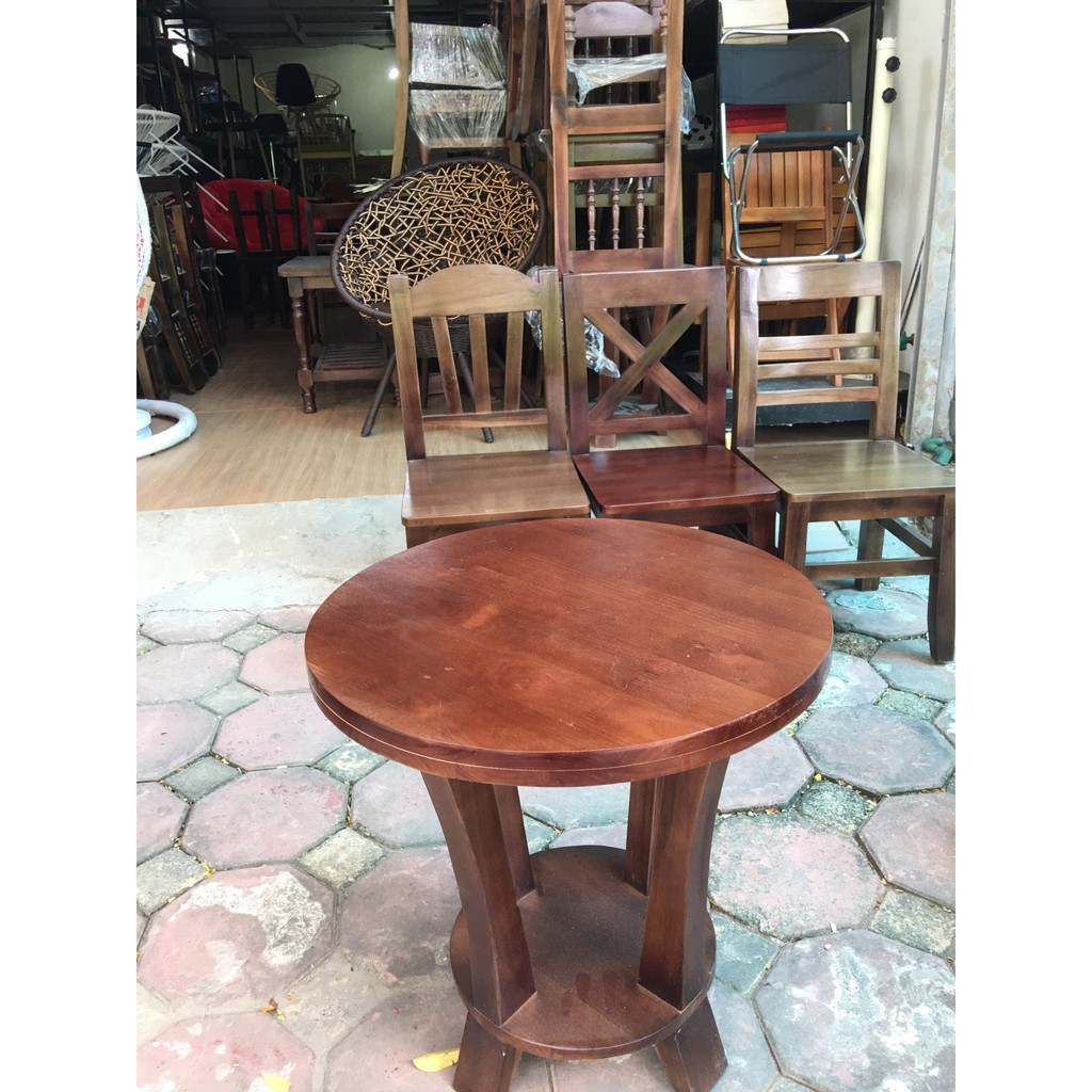 BÀN AHA CAFE-BÀN GỖ TRÒN PHÙ HỢP CHO QUAN TRÀ CHANH, QUÁN CAFE