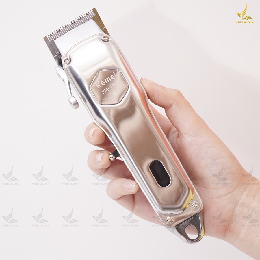 Tông đơ cắt tóc Kemei KM-1998 Chính Hãng Bảo Hành 12 Tháng - Tông đơ hớt tóc kim loại nguyên khối - Hàng đập hộp