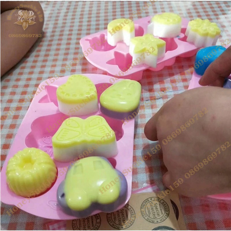 Khuôn Silicon 4D Đổ Socola/Thạch/Đá/Kẹochipchip/Pudding Họa Tiết