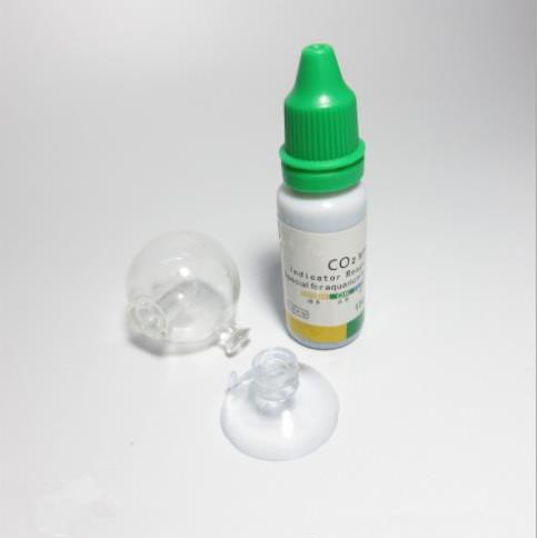 ☘ CO2 Drop Checker | Bộ Tets CO2 - Kiểu Hình Cầu Pha Lê [Phễu + Dung dịch] | Kiểm Tra Nồng Độ CO2 Cho Bể Thuỷ Sinh