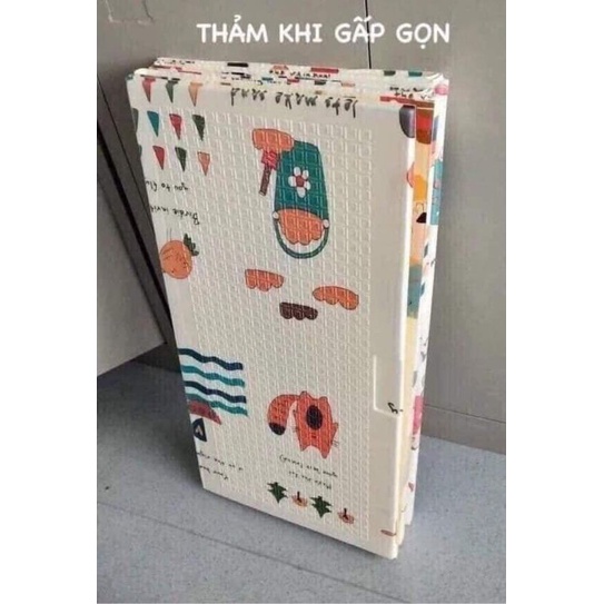 Thảm Gấp Gọn Hoạ Tiết Đẹp Dễ Thương Bé Rất Thích Khổ 1m8 X 2m