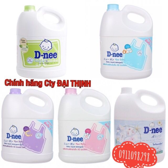 [Chính Hãng]. Nước Giặt Xả 2 In 1 D - Nee Cho Bé Can 3 Lít