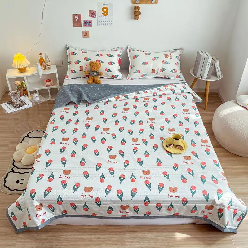 Chăn hè 1.8x2M 2x2.3M Mền cotton MUJI Phong cách chăn thun lạnh chăn hè cho bé