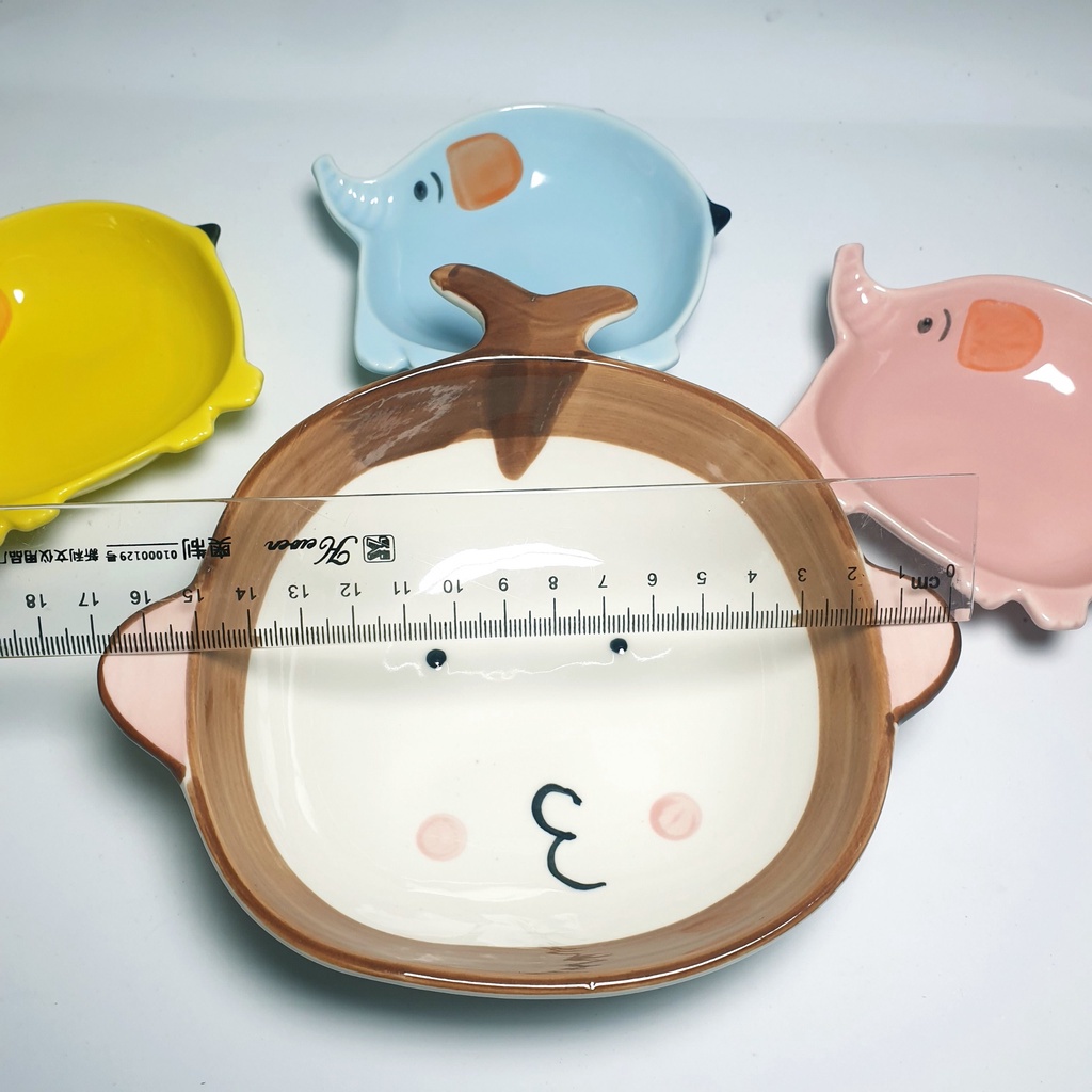 Bát Ăn Dặm Cho Bé Gốm Sứ Kiểu Nhật Cute Hình Khỉ Ngộ Nghĩnh Cho Bé