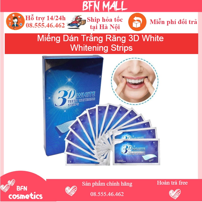 Miếng Dán Trắng Răng 3D White Whitening Strips