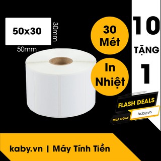Giấy In Tem Trà Sữa (Cuộn) 30x50 mm - Decal Nhiệt 3x5 cm