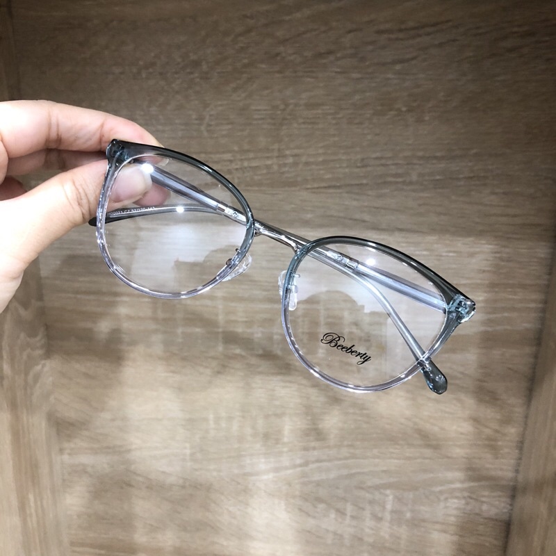 Gọng tròn dáng mắt mèo nhẹ cao cấp