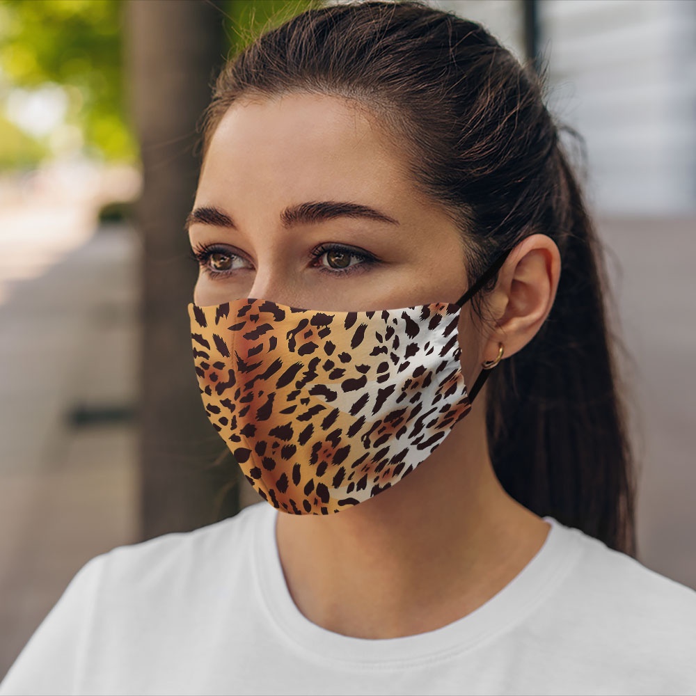 Khẩu trang vải việt nam ANIMAL PRINT_227 CARTWELL dây đeo mềm đeo thoải mái dễ thở thoáng khí hoạ tiết lạ mắt